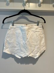 White Denim Skort