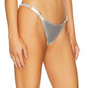 WeWoreWhat Silver Bikini Bottoms