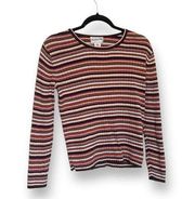 Pendleton Womens Multicolor Long Sleeve Crew Neck Striped Sweater Size Medium