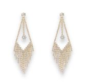 Elegant CZ Long Dangle Drop Earrings for Women