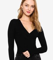 Brave Soul London Wrap Top in Black