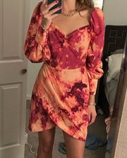 Tie Dye Long Sleeve Dress