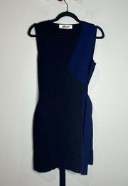 Diane Von Furstenberg navy blue royal blue wrap dress - Sample