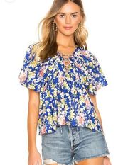 TULAROSA NWT Daisy Top in Cobalt Mixed Floral Small