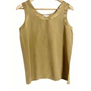 Neiman Marcus Gold Silk Tank Top Size S