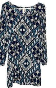 NWT Francesca’s Geometric Long Sleeve Dress