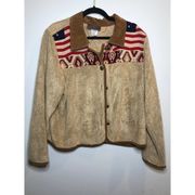 Vintage Rough Rider Western American XL Jacket Embroidered tapestry Made in USA