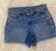 Star Pattern Denim Shorts