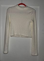 Mock Neck Fuzzy Sweater