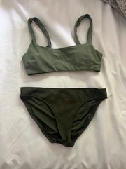 green bikini set