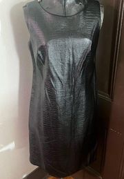 SHELBY & PALMER Dress Sleeveless Faux Leather dress NWT