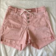 Chino by Anthropology Button Fly High Rise Shorts