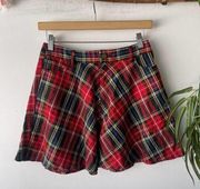 Y2K Marilyn Monroe Skirt Womens XS Red Plaid Preppy Academia Punk Goth Summer