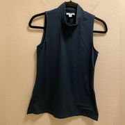 James Perse Green Sleeveless Mock Neck Tank Top Size Small