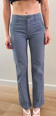 Y2K Marc by Marc Jacobs Blue Cotton Straight Leg Trouser Pants