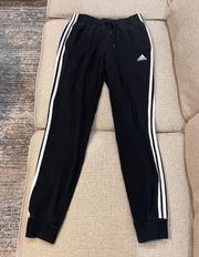 Black Three Stripe Joggers