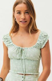 Pacsun Smocked Keyhole Top