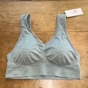 Secret Treasures Women's Seamless Wirefree Comfy Bra Gray XXL