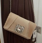 Alexis Pleated Champagne Purse