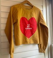 Taylor Swift Merch Lover Yellow Crop Sweater