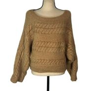 ASOS DESIGN Oversized Batwing Knit Sweater Tan NWT Women's Size 4