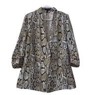 The Limited Snake print Open-front Blazer(Size Large)