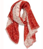 Madewell Dotty Dot Jacquard Polka Dot Print Lightweight Scarf NWT