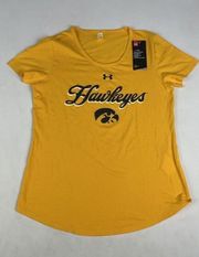 Iowa Hawkeyes Under Armour Black And Gold Medium M Tee T Shirt NEW NWT READ