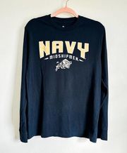 Knights Apparel Unisex Navy Blue Midshipmen Long sleeve Tee shirt sz Medium