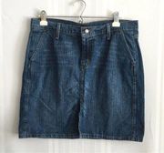 Mossimo Front Slit 100% Cotton Denim Jean Skirt Y2K Blue Size 12 Bottoms