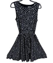 Christopher & Banks Polka Dot Sleeveless Stretchy Short Fit & Flare Dress Size 6