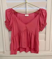 pink babydoll top