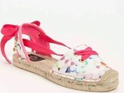 Confetti canvas Milly X Sperry Top Sider colorful lace up espadrilles-Size 6.5