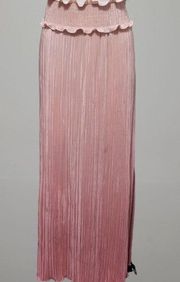 Cato pink dip dye plisse pleat column maxi skirt size 14/16W