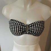 Zimmermann Swim Wide Link Polka Dot Bikini Top sz4