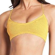 Bond-eye Bound Crinkle Selena Rib Bikini Crop Top Sunny Eco Yellow O/S Australia