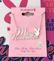 New Playboy Silver Miss November Necklaces 🐰