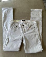 White Straight Leg Jeans