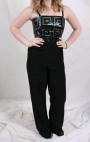 70's Vintage Jumpsuit Catsuit - Disco Sequins Alyce designs S