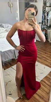 Maroon Prom Dress 