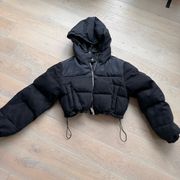 Authentic Alexander Wang Black Cropped Puffer Jacket