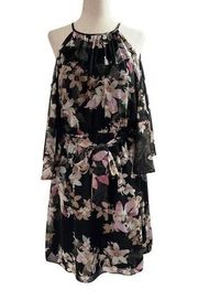 Vince Camuto Women Size 6 Cold Shoulder Floral Dress 6-481