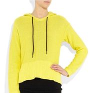 T By Alexander Wang Yellow Cotton Hooded Sweater Size Small