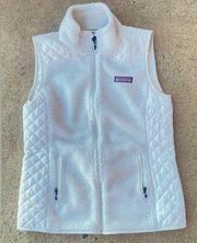 white Sherpa Fleece Vest Size XSmall