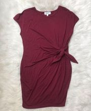 About Us Super Soft Tie Waist Holiday Mini Dress