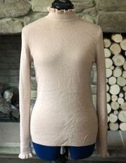 NWT Express Pale Pink Shimmer Mock Turtleneck