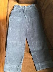 L.L Bean Blue/Gray Corduroyed’s Original Fit Wide Leg pants Size 12 Medi…