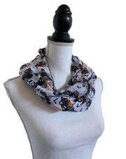 Halloween Spooky Ghosts & Old Fashion Pumpkin Truck Print Infinity Scarf OSFM