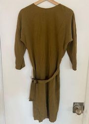 Massimo Dutti Olive Green Dress Tunic with Belt