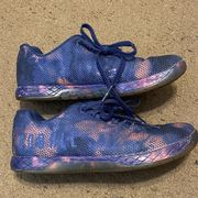 Womens No Bull Tie-Dye Outwork Cross Training Sneakers Indigo Pink Size 8